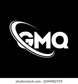 GMQ-Logo. GMQ-Buchstabe. Logo-Design für GMQ-Buchstaben. Initialen GMQ-Logo mit Kreis und Großbuchstaben-Monogramm-Logo verknüpft. GMQ-Typografie für Technologie, Business und Immobilien Marke.