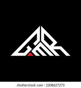 GMR letter logo creative design with vector graphic, GMR simple and modern logo in triangle shape.
