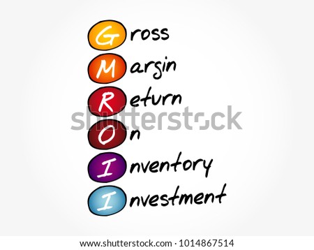 GMROII - Gross Margin Return on Inventory Investment acronym, business concept background