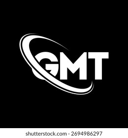 GMT logo. GMT letter. GMT letter logo design. Initials GMT logo linked with circle and uppercase monogram logo. GMT-typography for technology, business and real estate brand.