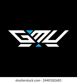 GMU diseño vectorial del logotipo de la letra, GMU logotipo simple y moderno. Diseño de alfabeto lujoso GMU  
