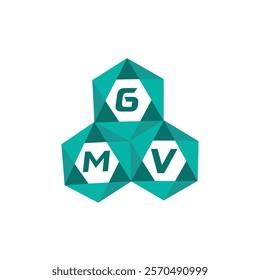 GMV creative minimalist letter logo. GMV unique vector initials alphabet letter logo design

