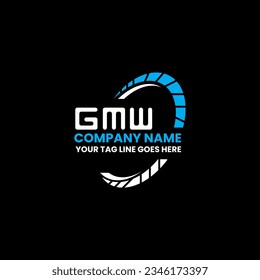 El logotipo de la letra GMW diseño creativo con gráfico vectorial, logotipo GMW simple y moderno. Diseño de alfabetos lujosos GMW  