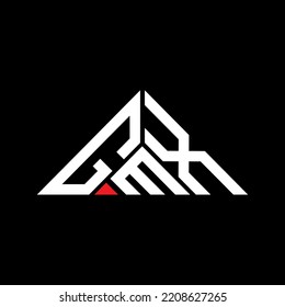 GMX letter logo creative design with vector graphic, GMX simple and modern logo in triangle shape.