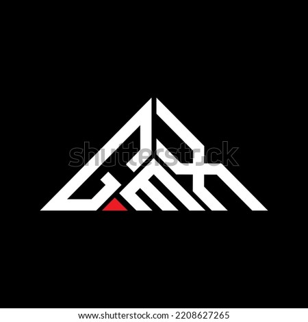 GMX letter logo creative design with vector graphic, GMX simple and modern logo in triangle shape.