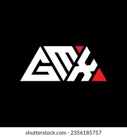 GMX Dreieck-Buchstaben Logo-Design mit Dreiecksform. GMX Dreieck Logo Design Monogramm. GMX Dreieck-Vektorlogo-Vorlage mit roter Farbe. GMX dreieckiges Logo Einfach, elegant und luxuriös.