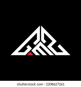 GMZ letter logo creative design with vector graphic, GMZ simple and modern logo in triangle shape.