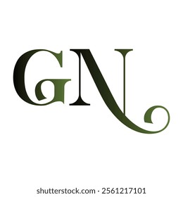 gn abstract alphabet wordmark icon emblem symbol business logo design