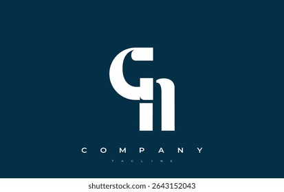 GN Abstract Geometric Logo Design. Modern and elegant logo design with simplistic typography elements, showcasing branding excellence.