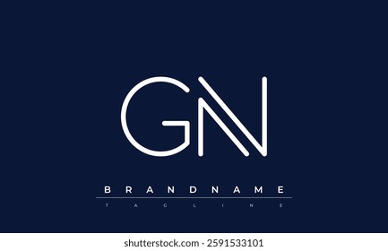 GN Abstract letter logo. This logo icon incorporate with abstract shape in the creative way