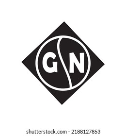  El concepto del logotipo de la letra de círculo creativa de GN. Diseño de letras GN.
