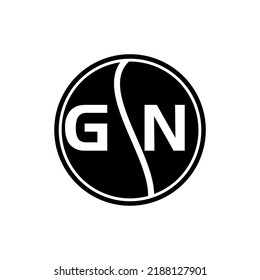  GN creative circle letter logo concept. GN letter design.
