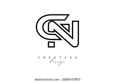 GN Creative Monogram Logo Design-Stock Creative Branding Design Concept