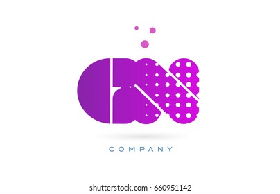 gn g n pink dots dotted letter logo alphabet creative company vector icon design template