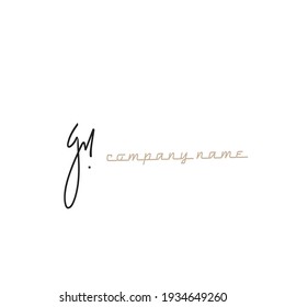 logotipo manuscrito monograma belleza diseño elegante