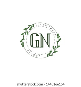 GN Initial beauty floral logo template