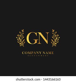 GN Initial beauty floral logo template GN Initial beauty floral logo template
