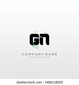 GN initial letter abstract logo design vector.