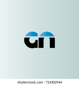 gn initial letter linked lowercase logo. g and n vector template design