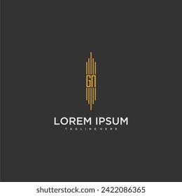 GN initial monogram business logo