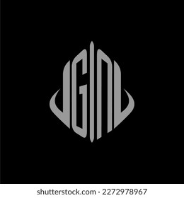 GN initial monogram real estate with building design
