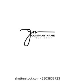 Gn Initial signature logo vector design