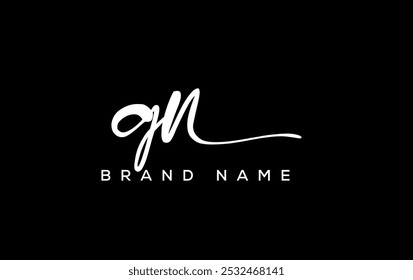 GN letter beauty handwriting vector logo. 