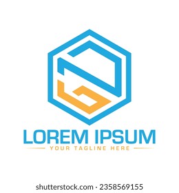 GN letter logo design unique logo design creative logo design