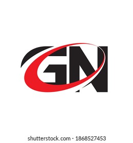 vector de diseño de logotipo de letra GN