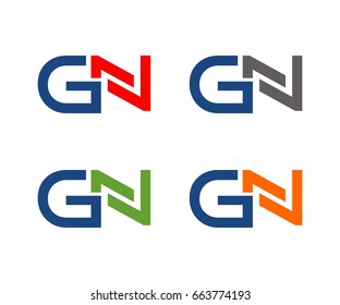 GN letter logo template