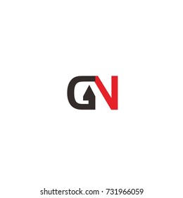 gn letter logo vector
