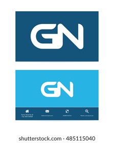 GN Letter Template Logo and G and N Business Card Template Design. Vector Template For Download