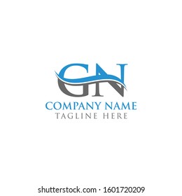 GN letter Type Logo Design vector Template. Abstract Letter GN logo Design
