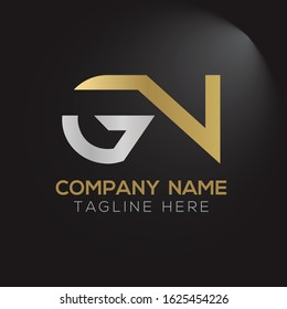 GN letter Type Logo Design vector Template. Abstract Letter GN logo Design
