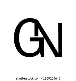 gn letter vector logo