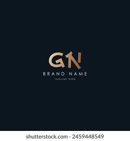 GN Letters vector logo design