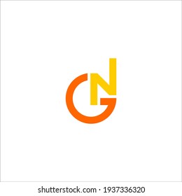 GN logo design vector sign