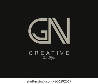 GN Logo. Letter design vector