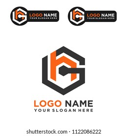 GN logo letter initial, Abstract polygonal Background Logo,