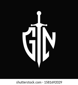 GN logo with shield shape and sword