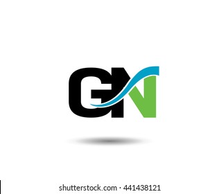 GN Logo. Vector Graphic Branding Letter Element
