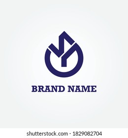 GN monogram logo design with leaf shape 