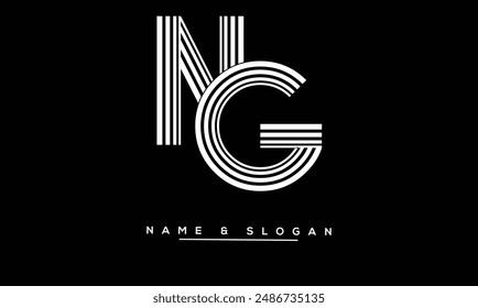 GN, NG Abstract Letters Logo Monogram