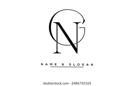 GN, NG Abstract Letters Logo Monogram