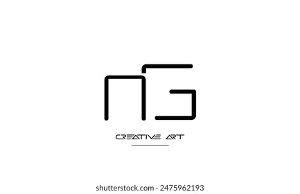 GN, NG, G, N abstract letters logo monogram