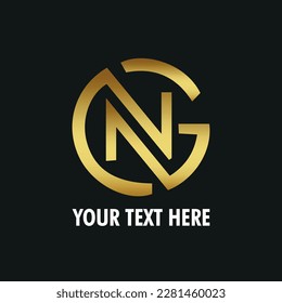 GN or NG initial Logo design Concept vector template