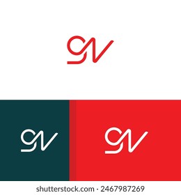 Elementos de Plantilla de diseño de logotipo de letras GN, NG. Logo de letras digitales abstractas modernas.