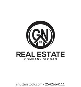 Modelo de logotipo GN Real Estate