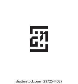 GN square concept retro logo in high quality professional design that will print well across any print media