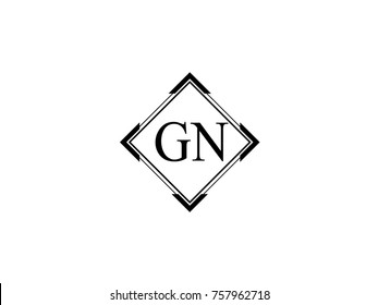 GN square shape vintage logo